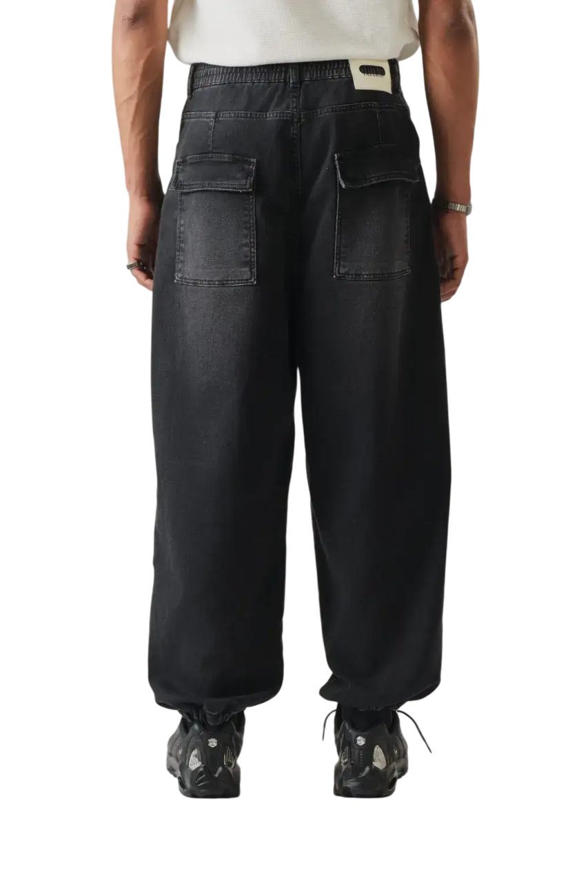 CALÇA THESAINT MAFIA " DENIM PANTS OVERSIZED JOGGER STRIPE "