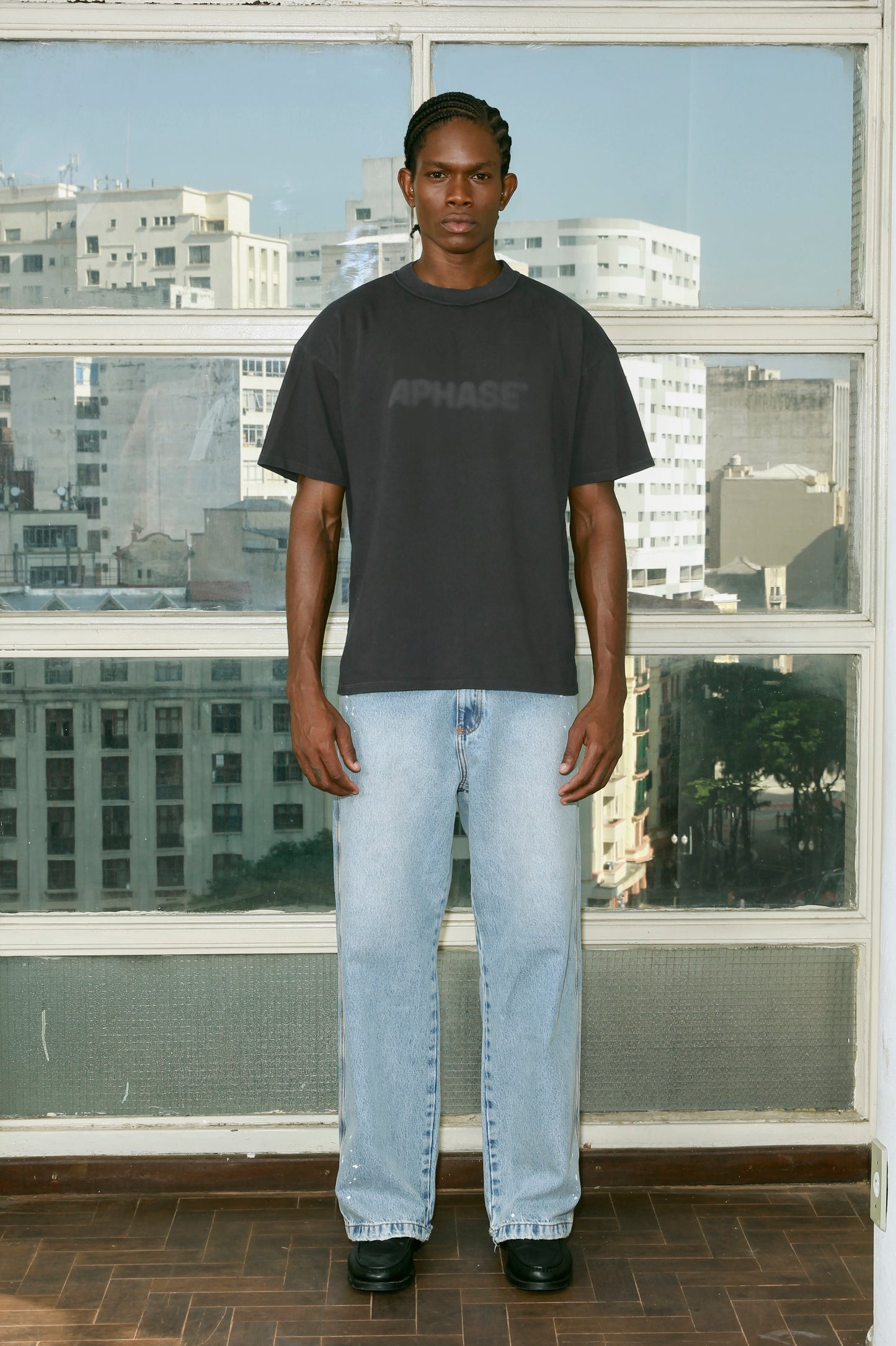 CAMISETA APHASE " BLUR T-SHIRT - STONED GRAY "