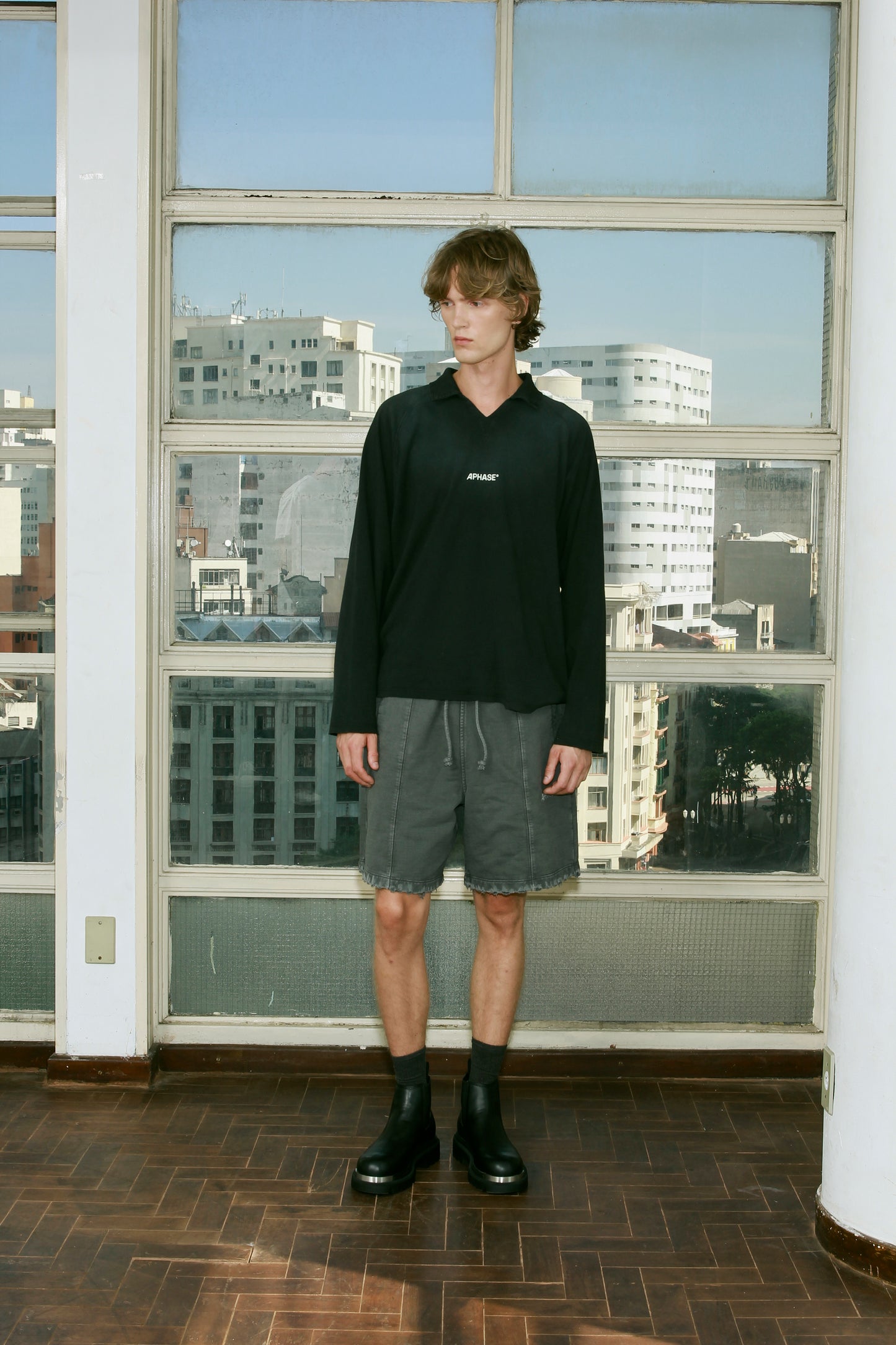 SHORTS APHASE " RELAXED SHORTS - STONED GRAY "