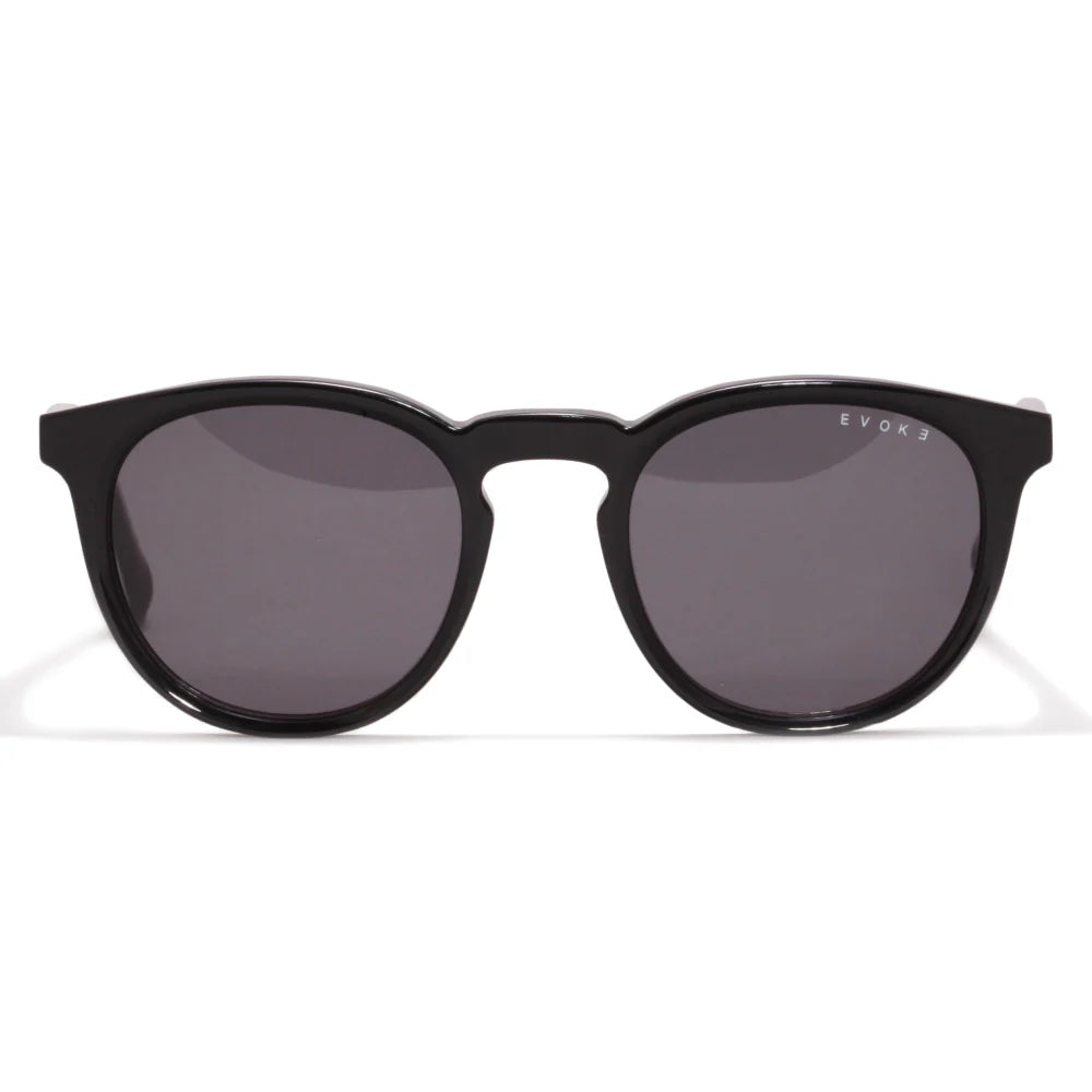 ÓCULOS DE SOL EVOKE " EVK 54 A01 " - BLACK SHINE LASER GRAY