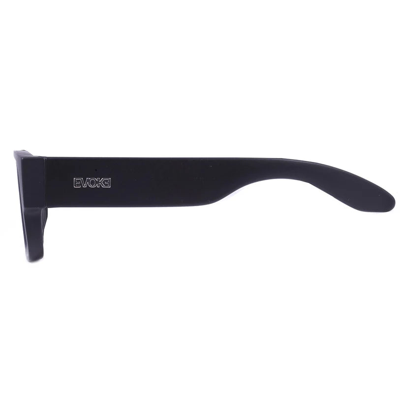 ÓCULOS DE SOL EVOKE " LODOWN A11 " - BLACK MATTE SILVER BROWN GRADIENT