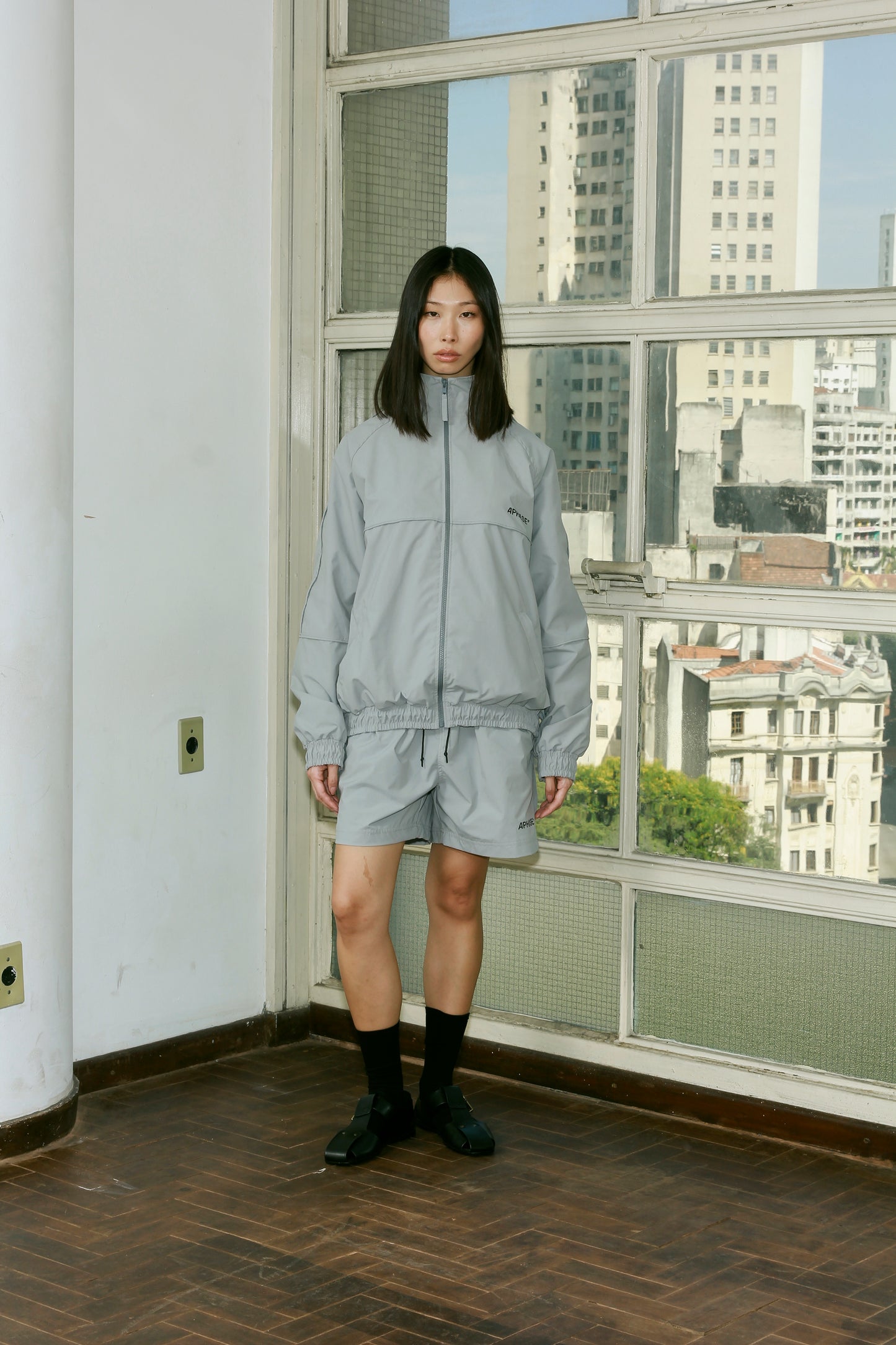 SHORTS APHASE " MINIMAL TRACK SHORTS - GRAY "