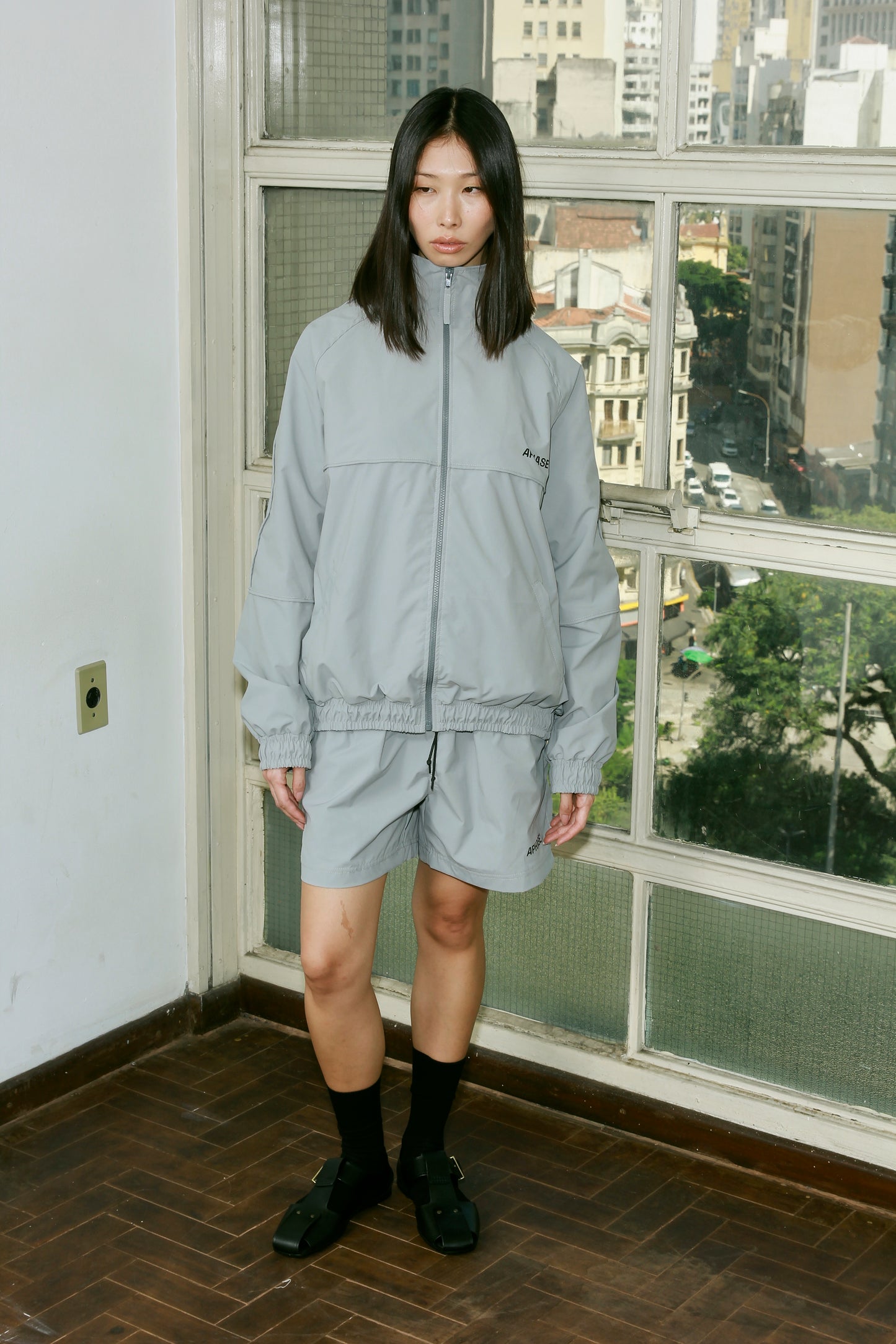 SHORTS APHASE " MINIMAL TRACK SHORTS - GRAY "