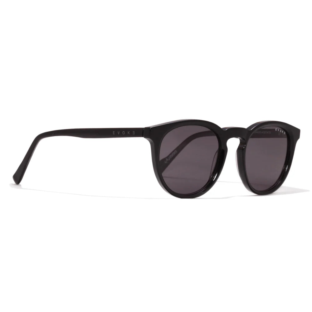 ÓCULOS DE SOL EVOKE " EVK 54 A01 " -  BLACK SHINE LASER GRAY