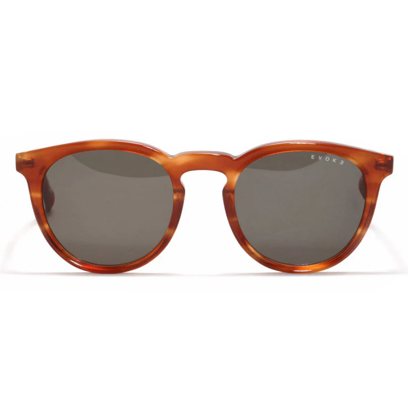 ÓCULOS DE SOL EVOKE " EVK 54 G21 " - LIGHT DEMI AMBAR LASER GREEN