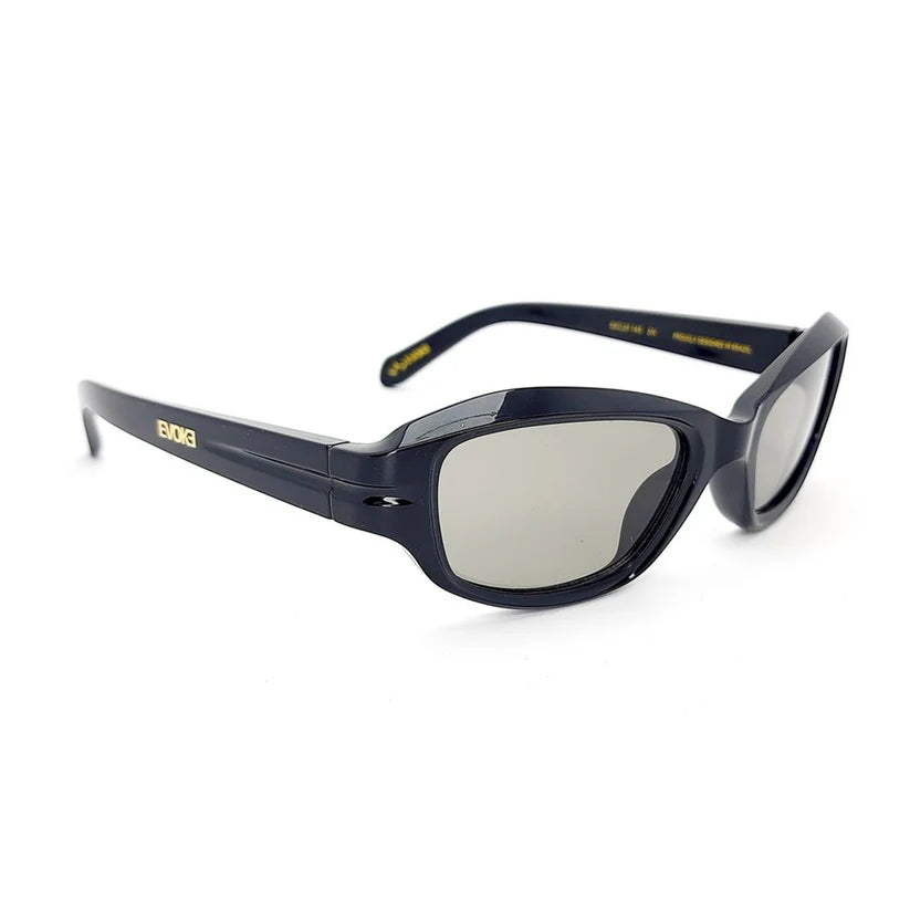 ÓCULOS EVOKE DE SOL " EVK 61 A01 " - BLACK SHINE GREEN