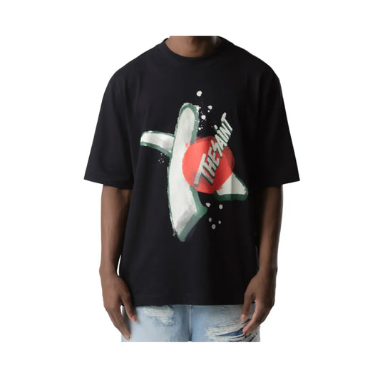 CAMISETA THESAINT MAFIA " T-SHIRT UNIQUE THESAINT GOUACHE PAINT - BLACK "