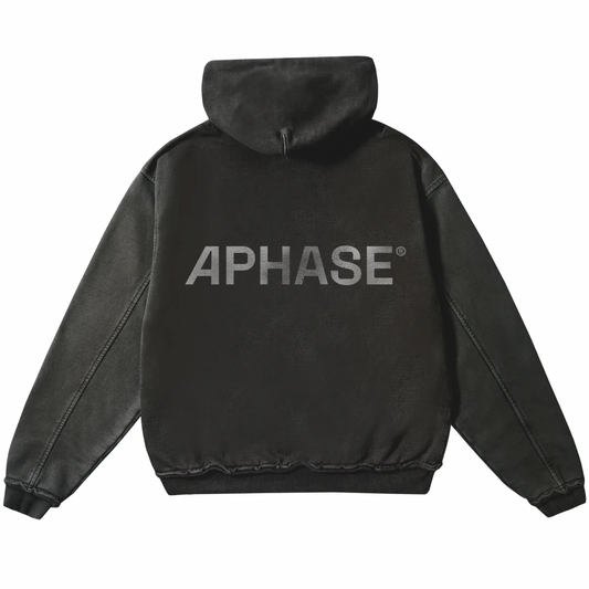 MOLETOM APHASE " RELAXED HOODIE - STONED BLACK "