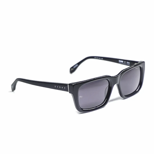 ÓCULOS DE SOL EVOKE " X EOH11 EVK 49 " BLACK SHINE GRAY