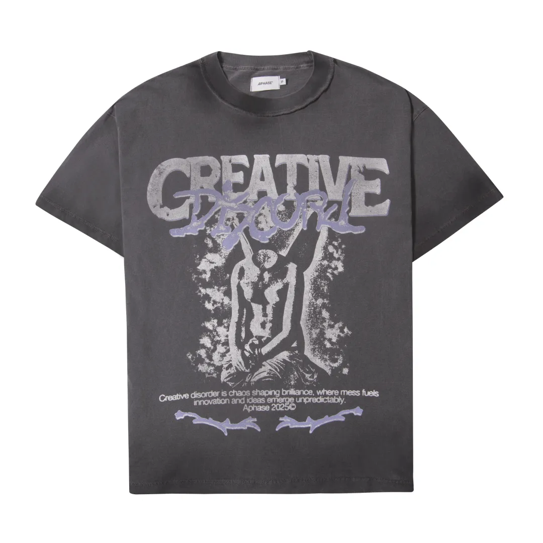 CAMISETA APHASE " CREATIVE DISCORD T-SHIRT - STONED GRAY "