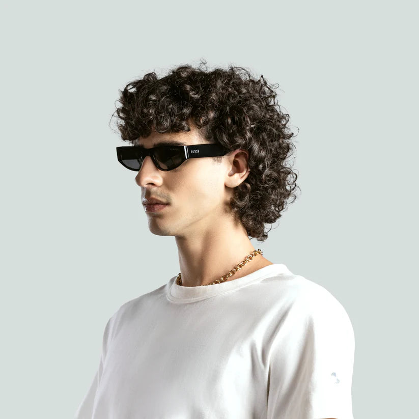 ÓCULOS DE SOL EVOKE " LOWRIDER A01 " -  BLACK SHINE GRAY